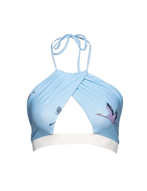 CARA Bikini Top Blue Heron