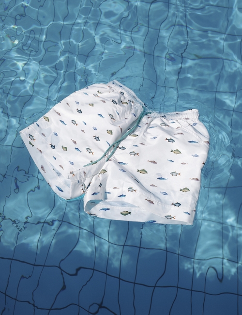 PETER SWIM SHORT BELOW WATER WHITE