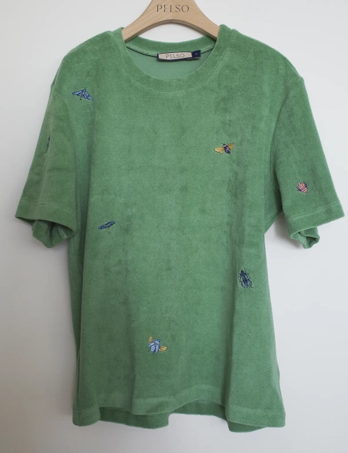 FLORIAN Terry T-Shirt  - Evergreen