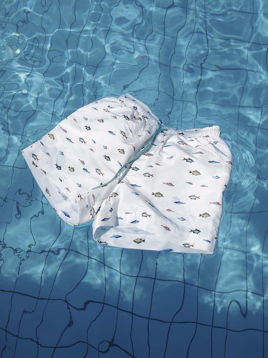 PETER SWIM SHORT BELOW WATER WHITE